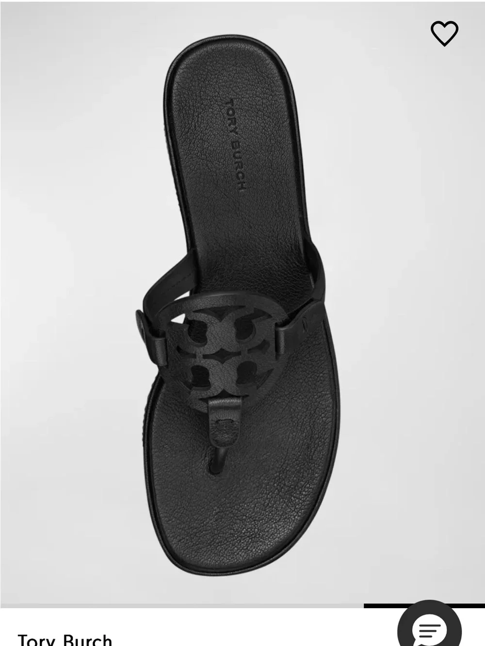 Tory Burch Miller Black Leather Wedge Platform Sandals Sz 8